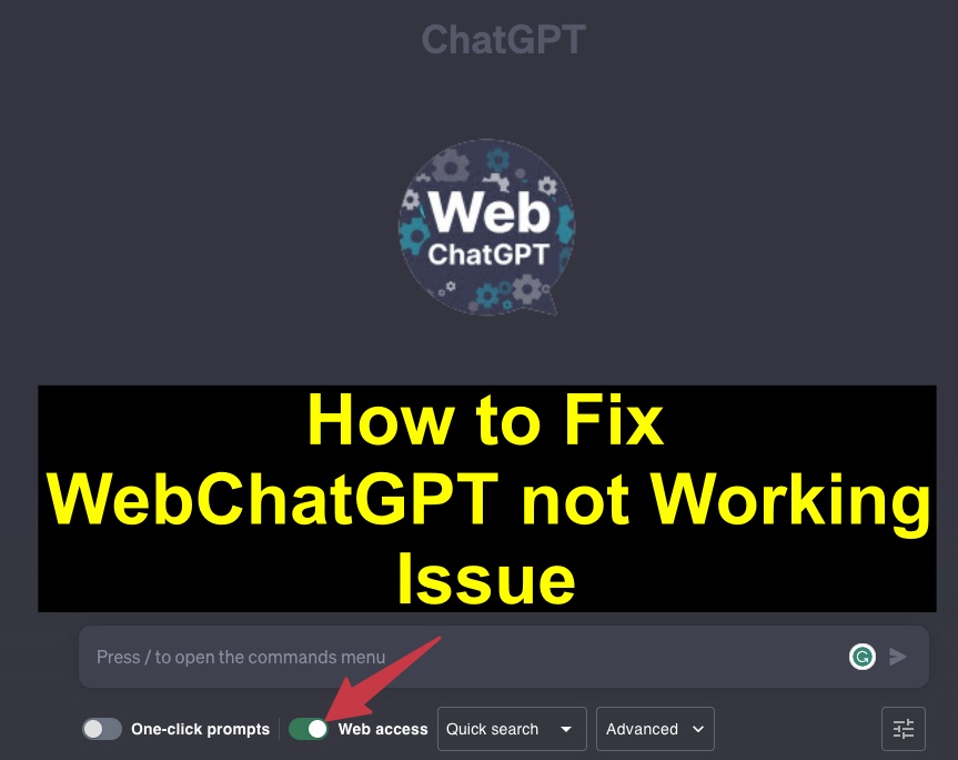 fix Webchatgpt not working